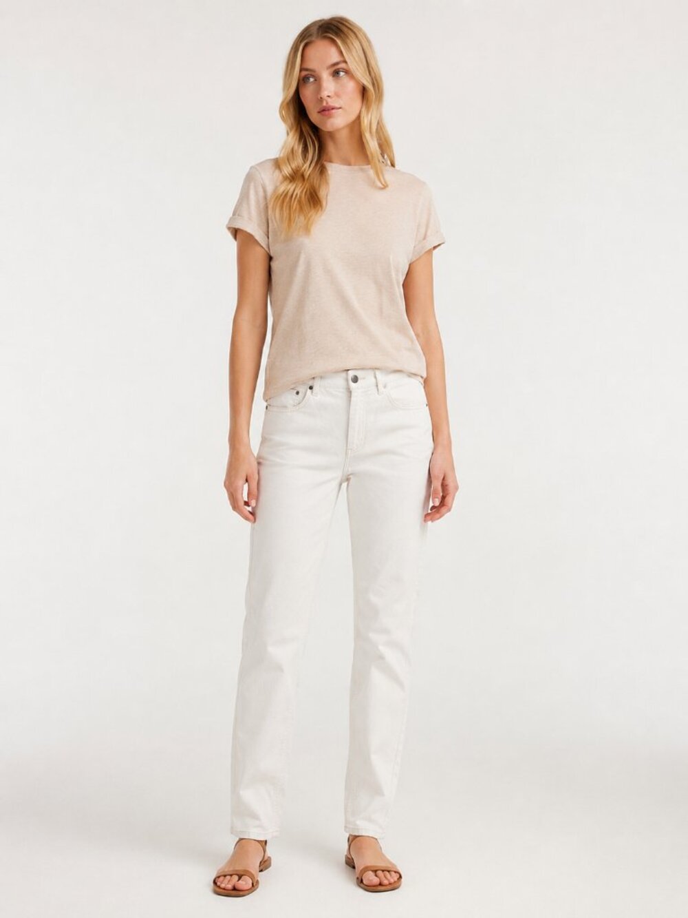 2/$30 Chico's Slim Ankle Boyfriend White 4 #A3420